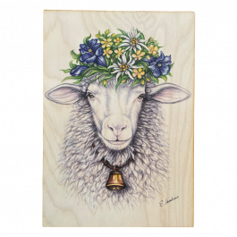 Holztafel Blumenschaf