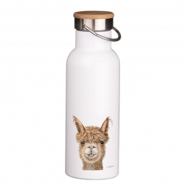 Thermoflasche mit Bambusdeckel 500 ml – Alpaka