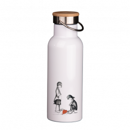 Thermoflasche mit Bambusdeckel  750ml – Herzensgeflüster „Wir“