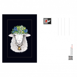 Postkarte Blumenschaf