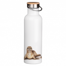 Thermoflasche mit Bambusdeckel 750 ml – Robben