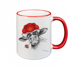 TASSE – Bollenhut Kuh mit Blume
