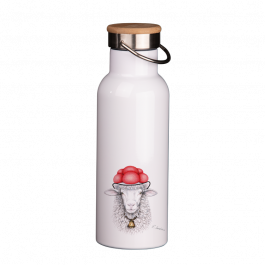 Thermoflasche mit Bambusdeckel 500 ml – Bollenhut Schaf