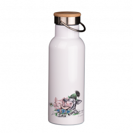 Thermoflasche mit Bambusdeckel 500 ml – Saukuhl Alpen