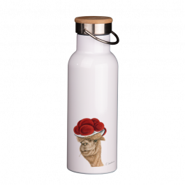Thermoflasche mit Bambusdeckel 500 ml – Bollenhut Alpaka