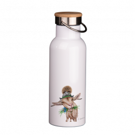 Thermoflasche mit Bambusdeckel 500 ml – Alpen Ziege