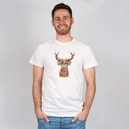 Herren T-Shirt – Blumenhirsch