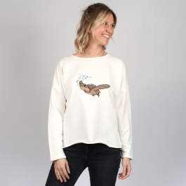 Damen Oversize Sweater – Schildkröte