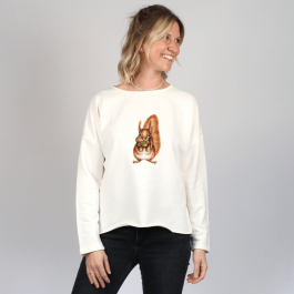 Damen Oversize Sweater – Eichhörnchen