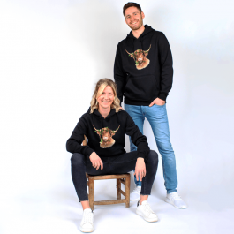 Unisex Hoodie – Blumenhochlandrind