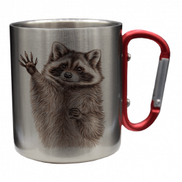 Edelstahltasse – Waschbär