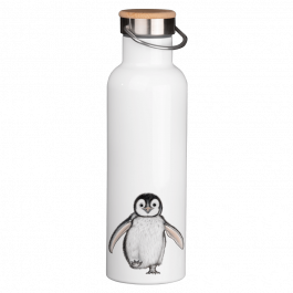 Thermoflasche mit Bambusdeckel – Baby-Pinguin