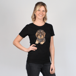 Damen T-Shirt – Rauhaardackel