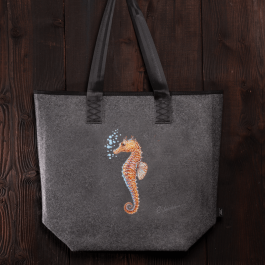 Filztasche – Seepferdchen