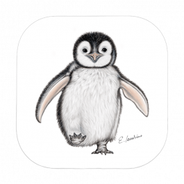 Untersetzer – Baby-Pinguin