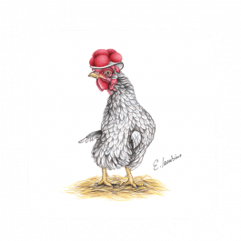 Untersetzer 9×9 – Bollenhut Huhn