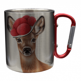 Edelstahltasse – Bollenhut Reh