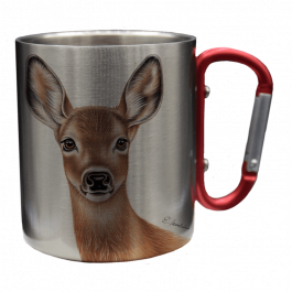 Edelstahltasse – Reh