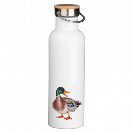 Thermoflasche mit Bambusdeckel – Erpel