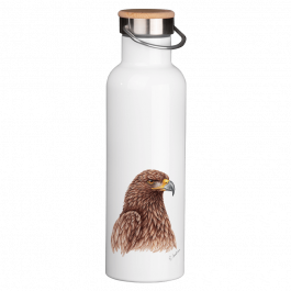 Thermoflasche mit Bambusdeckel – Steinadler