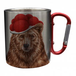 Edelstahltasse – Bollenhut Bär