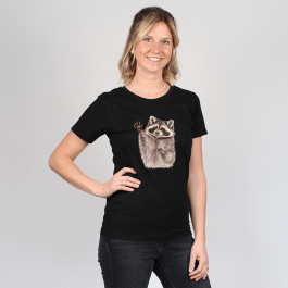 Damen T-Shirt – Waschbär