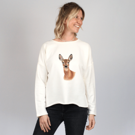 Damen Oversize Sweater – Reh