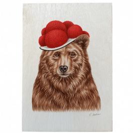Holztafel – Bollenhut Bär