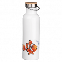 Thermoflasche mit Bambusdeckel – Clownfisch